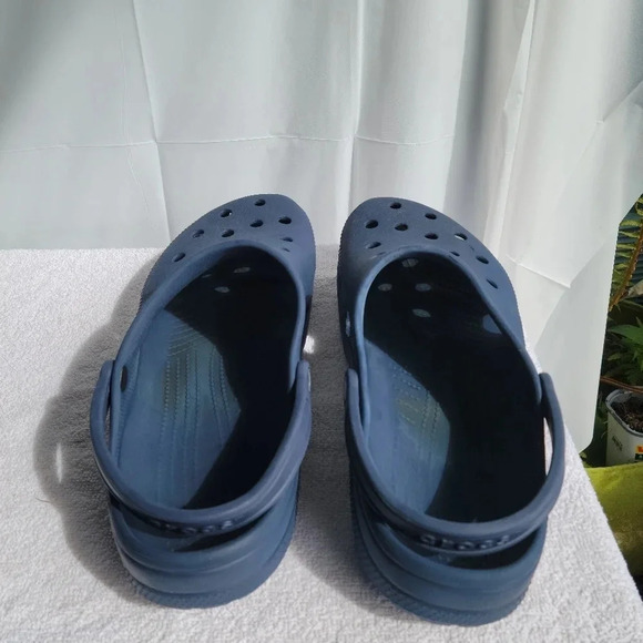 Crocs Mens Navy Blue Very Large  Size 17 pre-owned - Picture 7 of 11